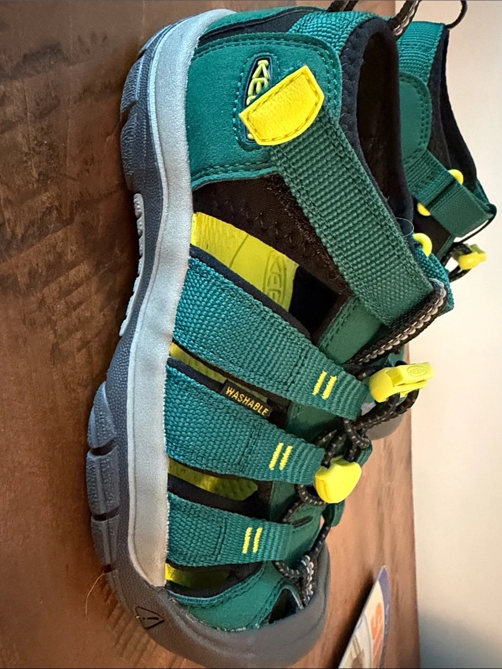 Keen Kids Teal with Yellow Accent Closed-Toe Sandals